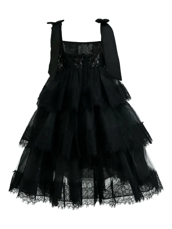 Tulleen sequin-embellished Tiered Dress | Black | FARFETCH