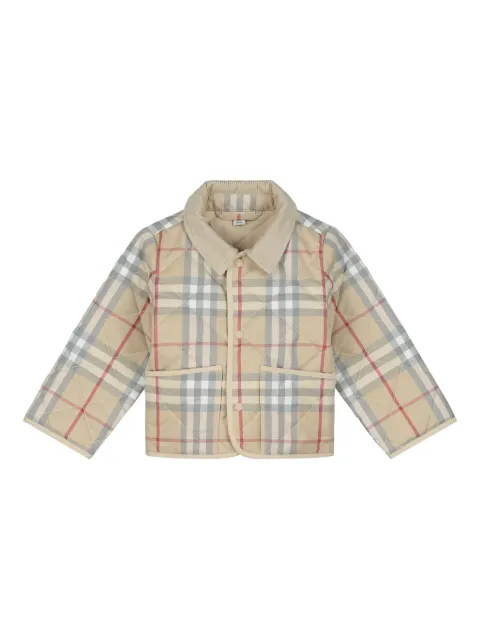 Burberry Kids Karierte Steppjacke