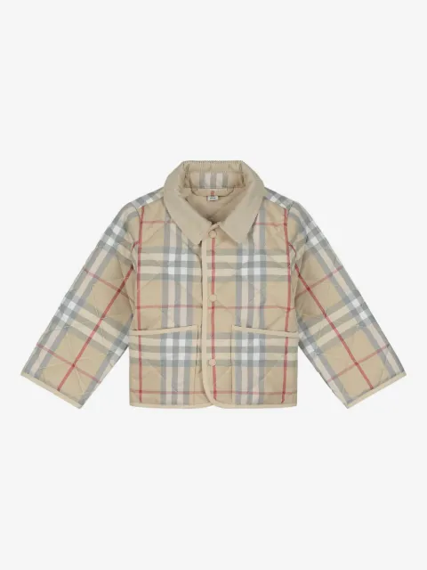 Burberry Kids Checked quilted jacket