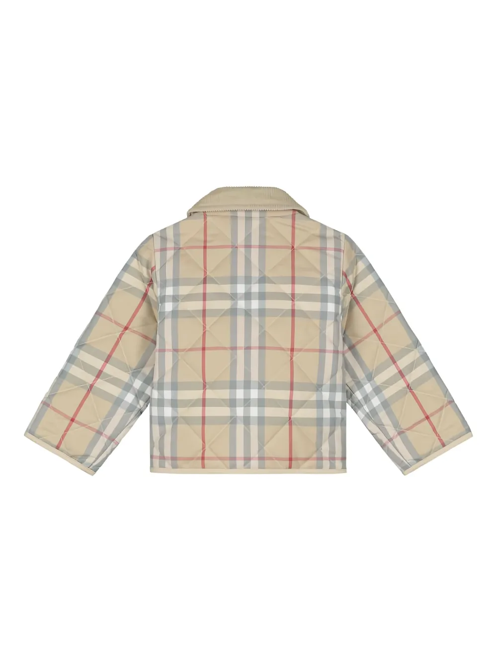 Burberry Kids Checked gewatteerde jack Beige