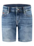 Hackett Kids logo-patch denim shorts - Blue