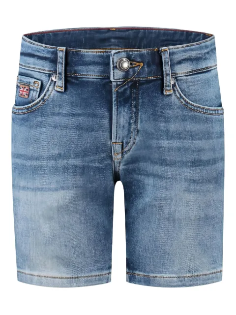 Hackett Kids logo-patch denim shorts
