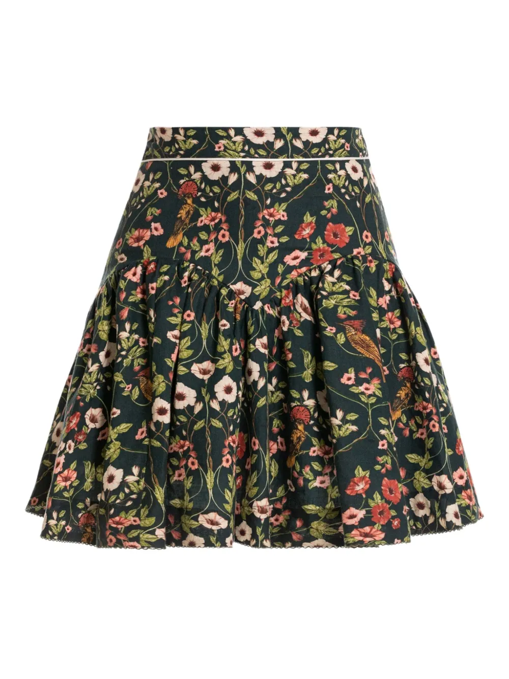 Agua By Agua Bendita Rok met bloemenprint - Groen