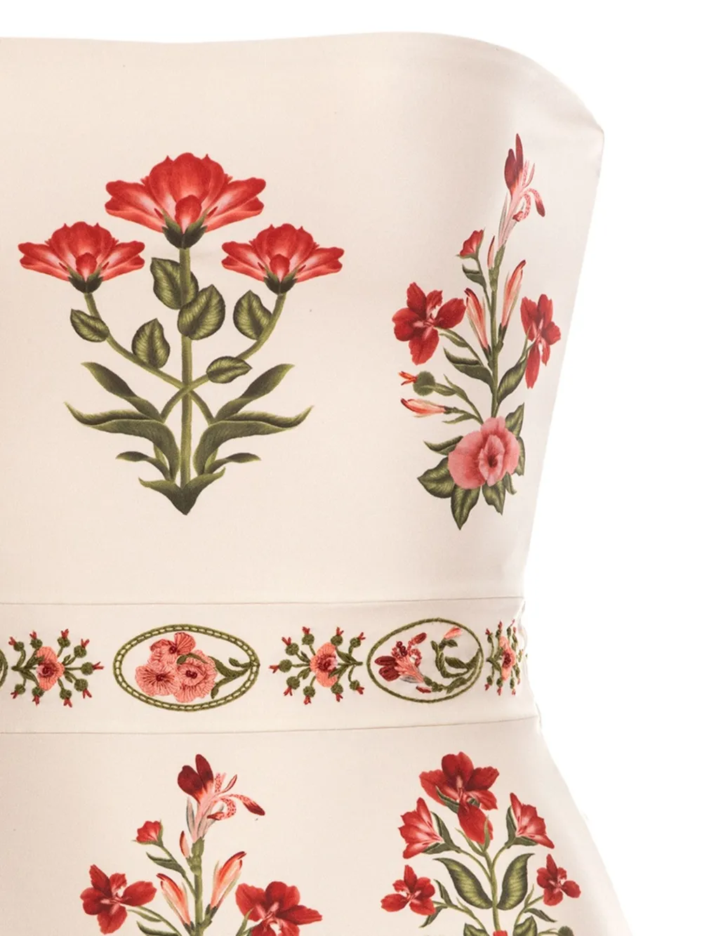 Agua By Agua Bendita Ilusión Canna badpak met bloemenprint Wit