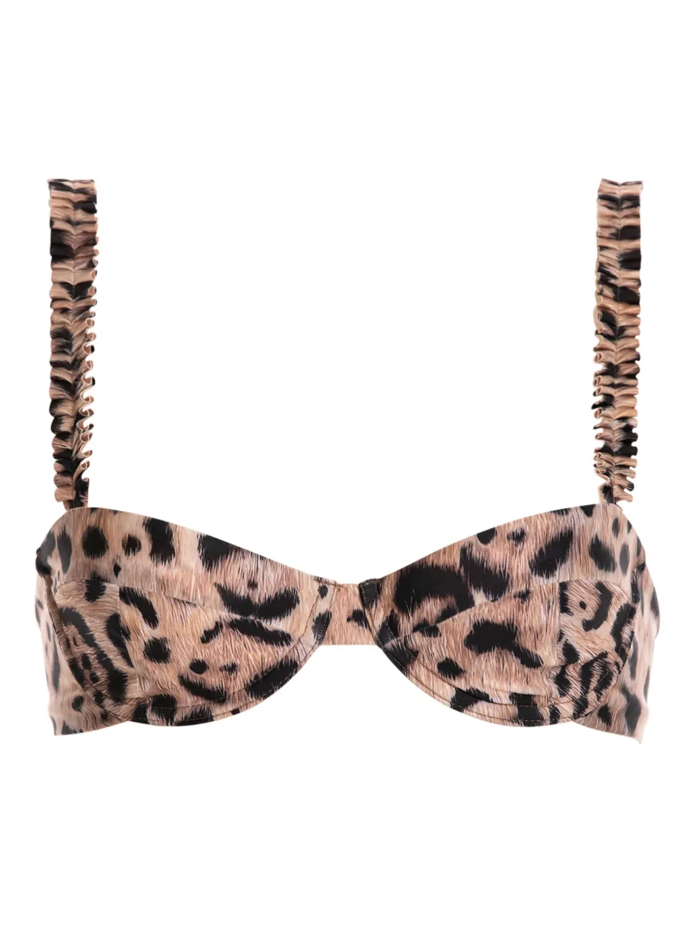 leopard-print bikini top