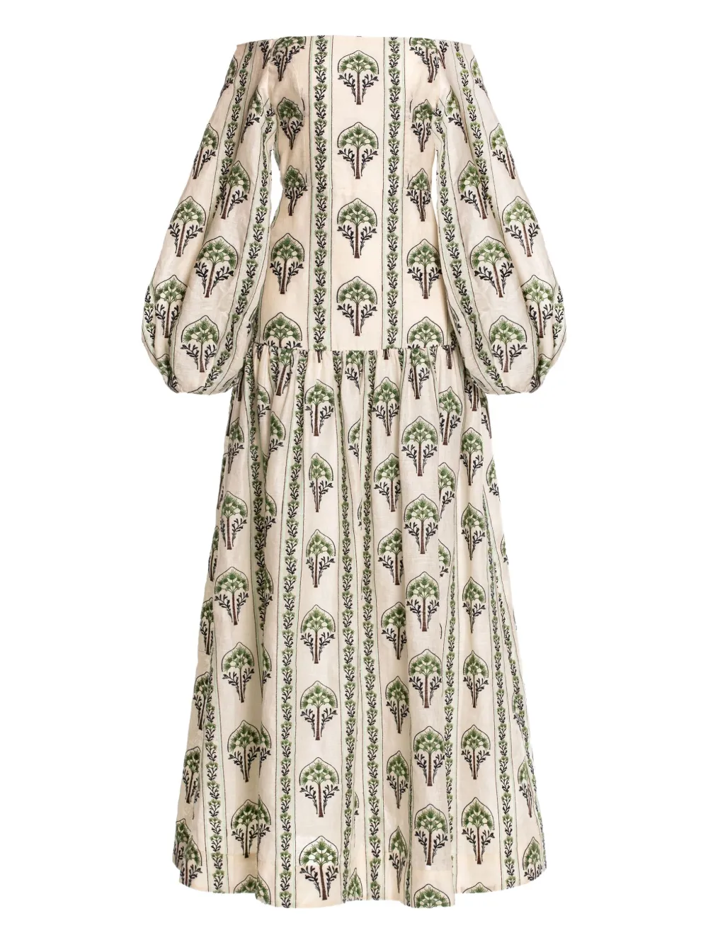 Agua By Agua Bendita Senlis Moriche gelaagde jurk met bloemen Beige