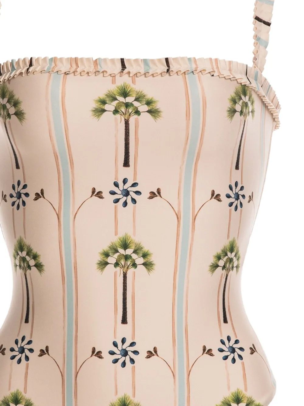 Agua By Agua Bendita Limón Moriche badpak met palmboom en ruches Wit