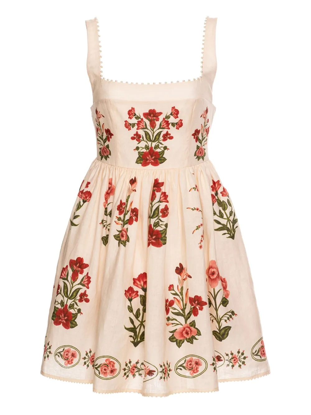 Agua By Agua Bendita Mini-jurk met bloemenprint Wit