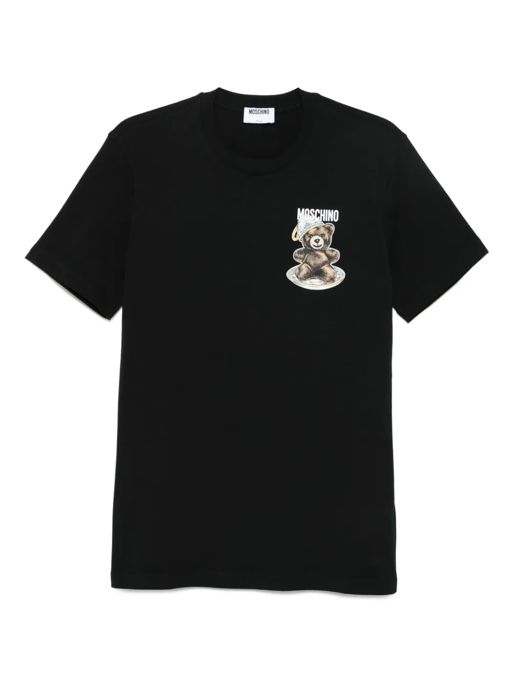 Moschino teddy-print T-shirt Zwart