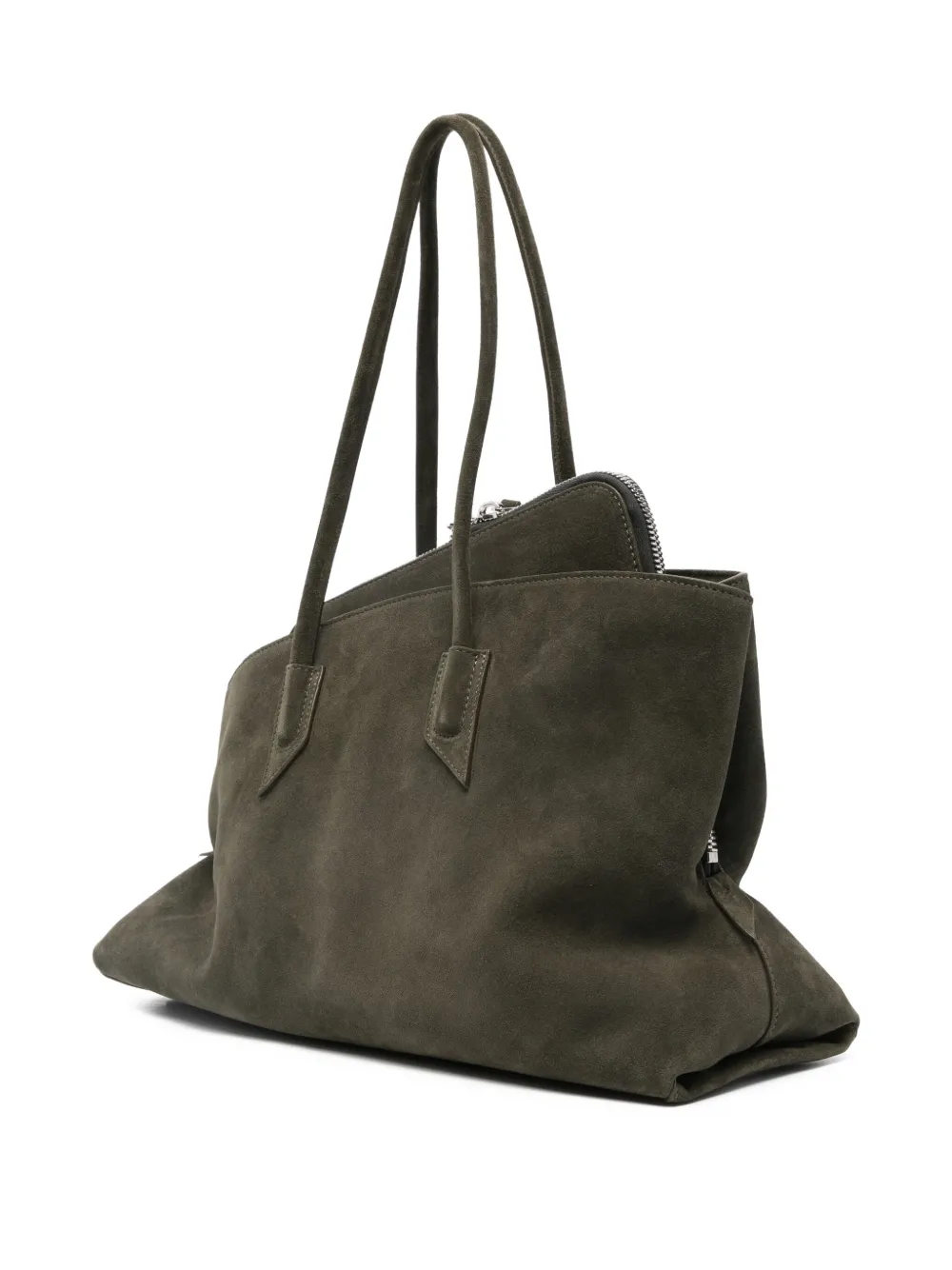 The Attico Suède crossbodytas Groen