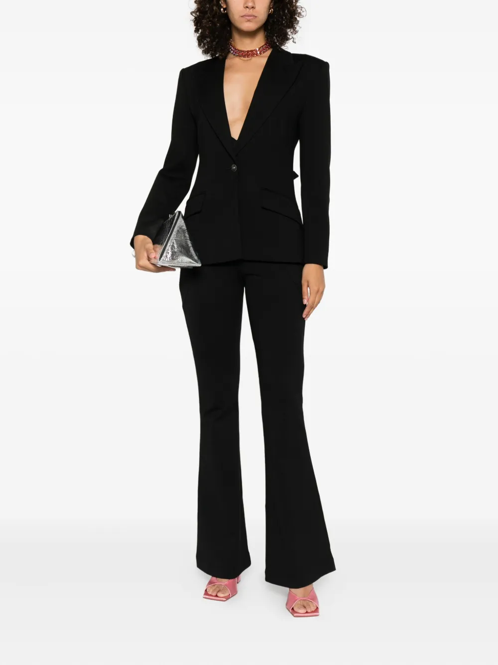 Versace Jeans Couture Single-breasted Notched-lapels Blazer In Black