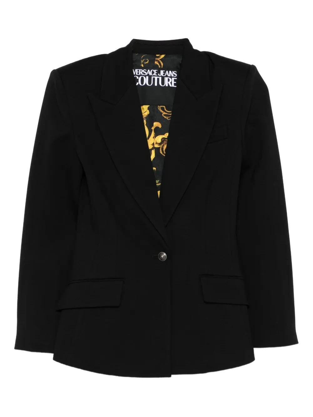 Versace Jeans Couture Single-breasted Notched-lapels Blazer In Black