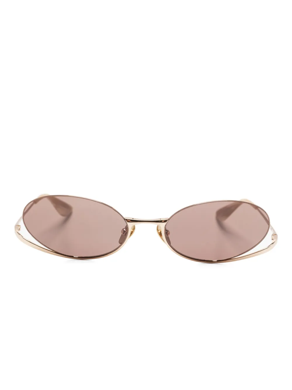GIGI STUDIOS Shimmer oval-frame sunglasses Goud