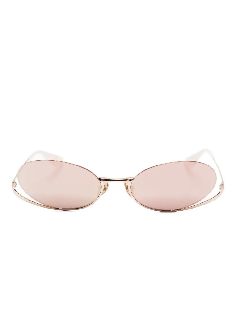 GIGI STUDIOS Shimmer oval-frame sunglasses Goud