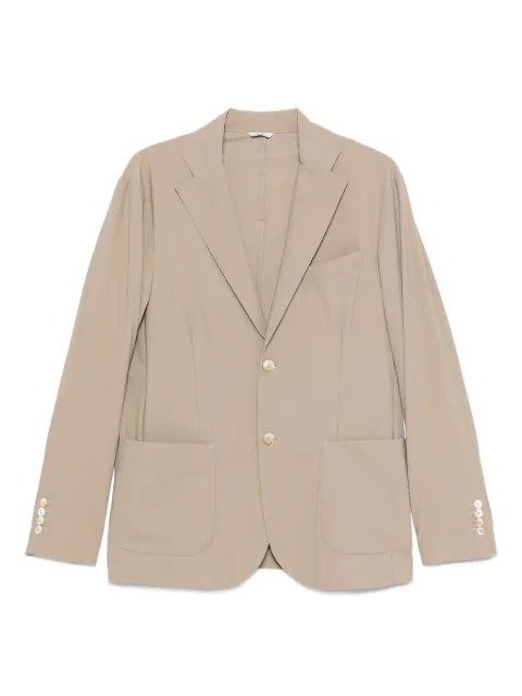 Cruna blazer con botones y bolsillo de parche