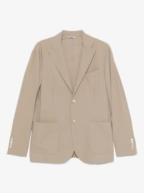 Cruna blazer con botones y bolsillo de parche