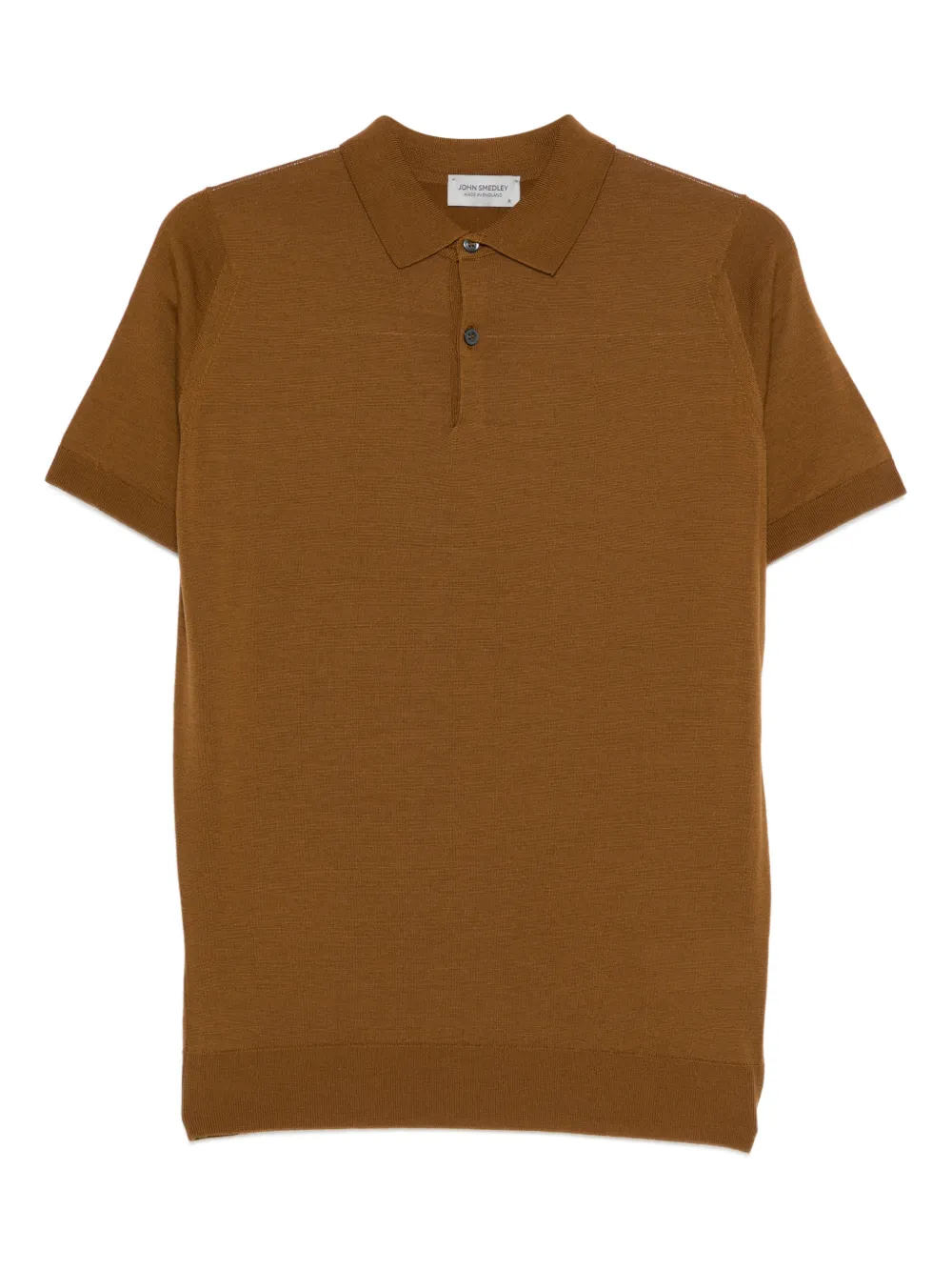 John Smedley polo Payton con botones | marrón | Image 1