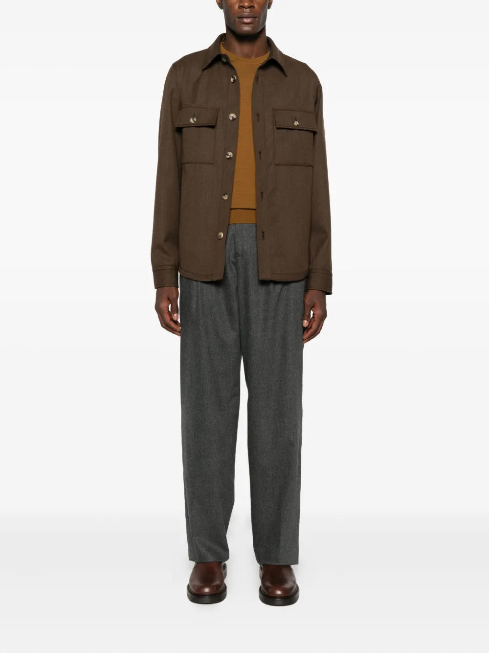 John Smedley Short-sleeved Sweater In Brown