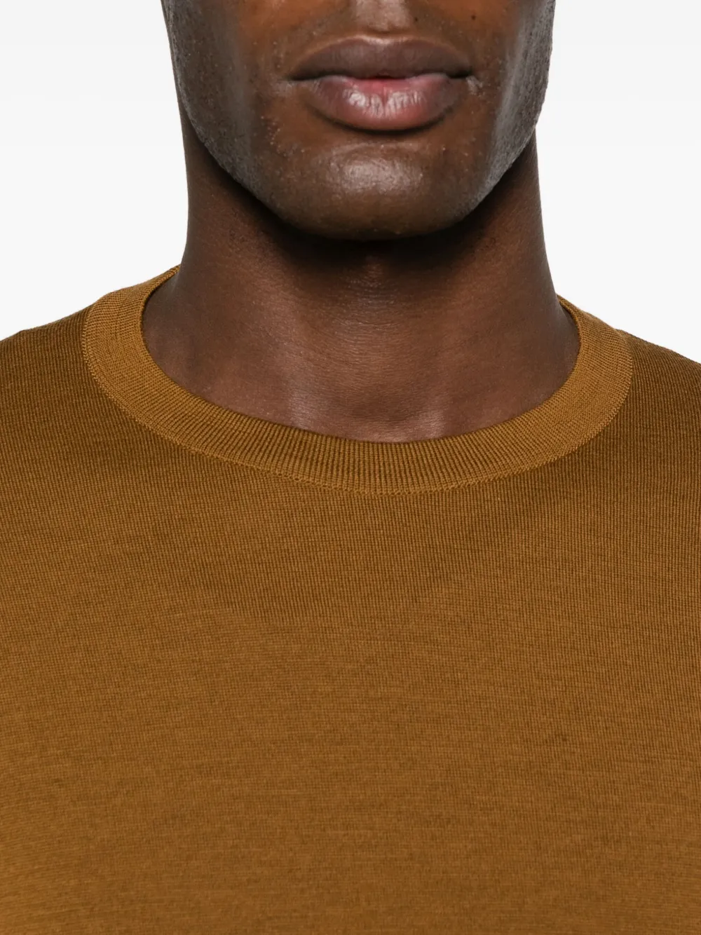 John Smedley Short-sleeved Sweater In Brown