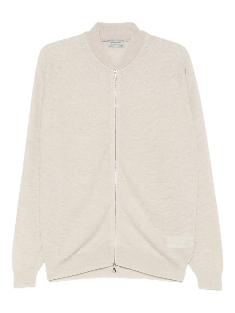 John Smedley Zipped-front Cardigan In Gray