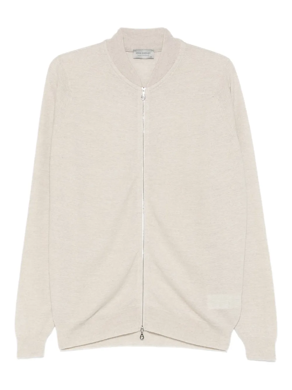 John Smedley zipped-front cardigan | Neutrals | Image 1