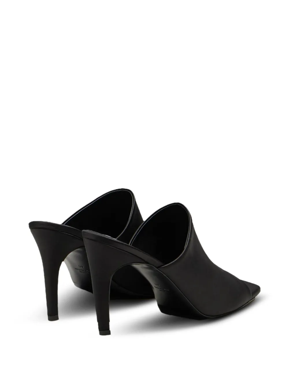 TOTEME 85mm satin square-toe mules Black