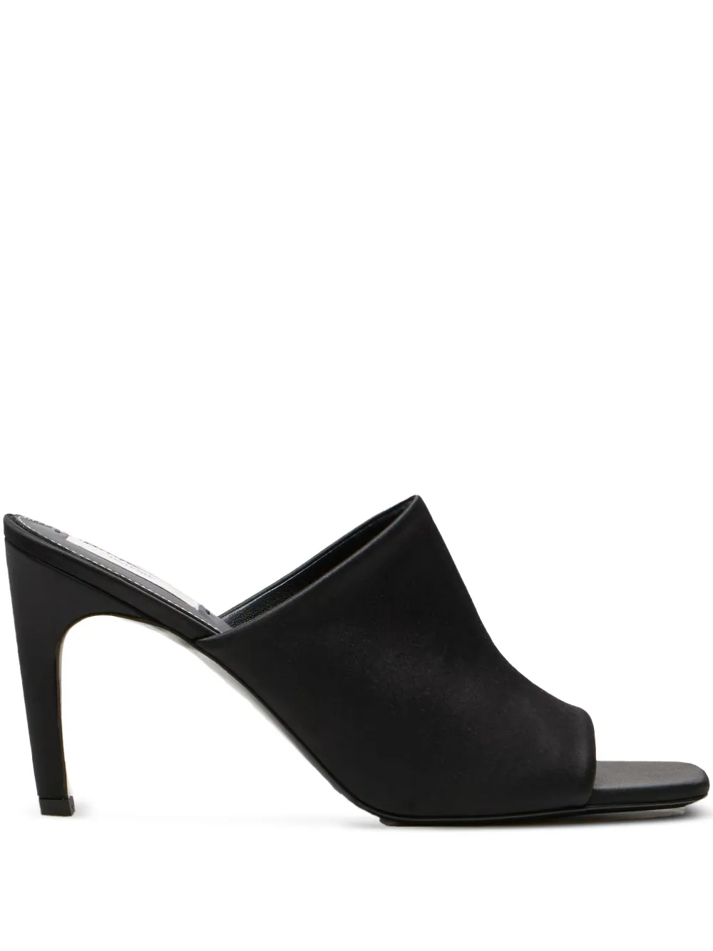 TOTEME 85mm satin square-toe mules Black