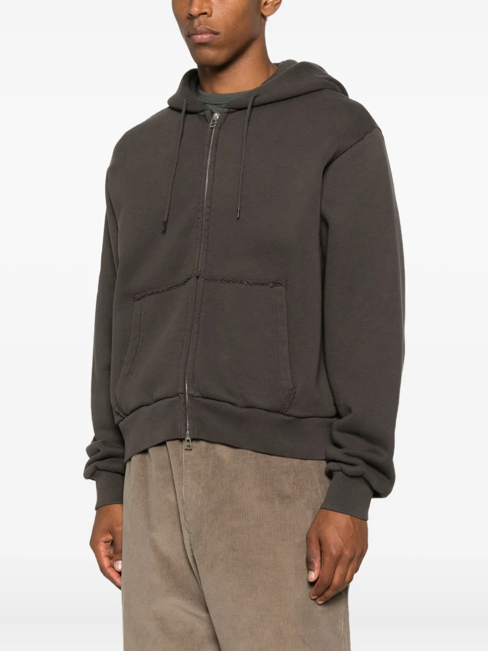 _j.l-a.l_ Lave Zip Hooded Hoodie In Brown