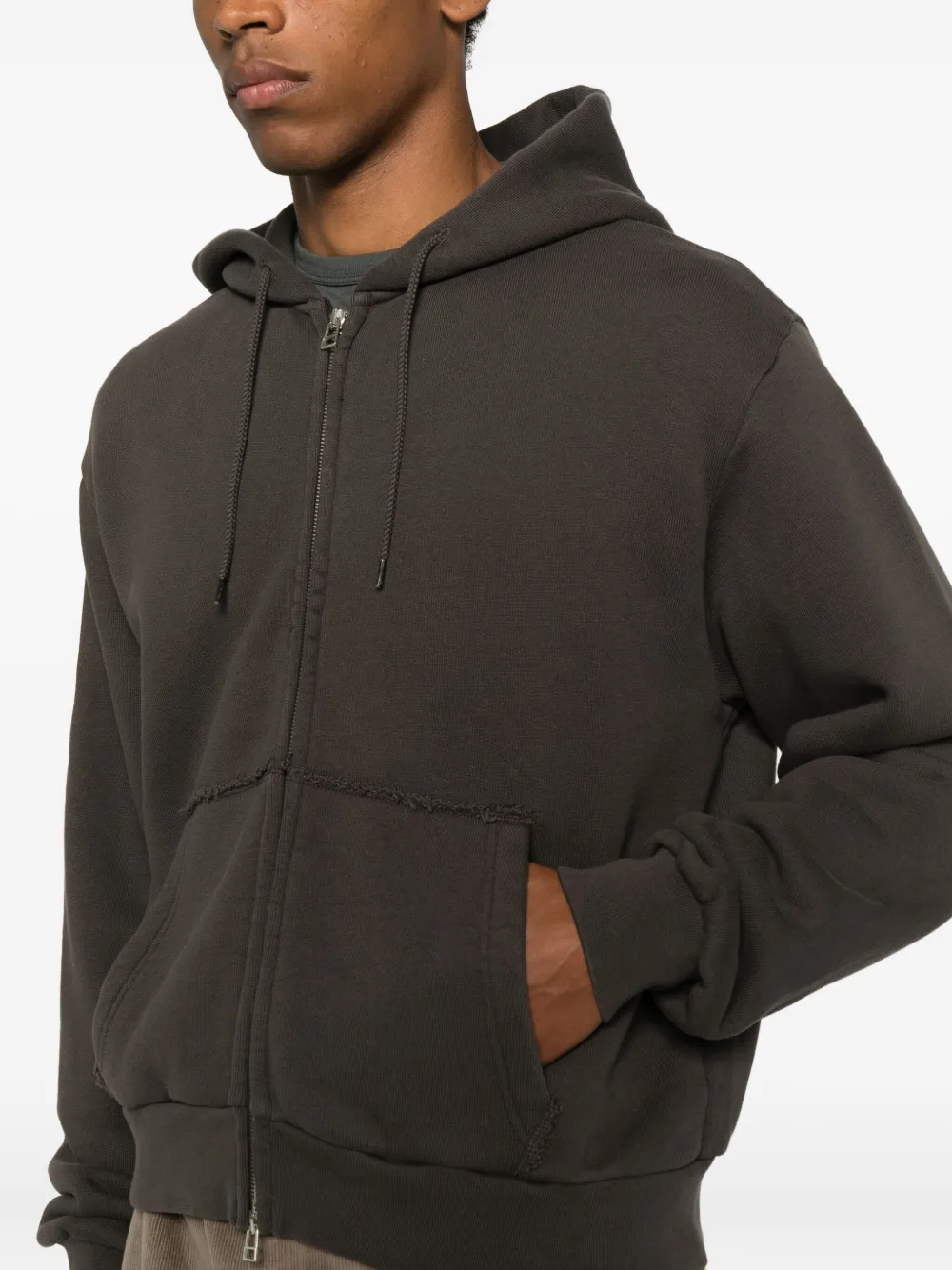 _j.l-a.l_ Lave Zip Hooded Hoodie In Brown