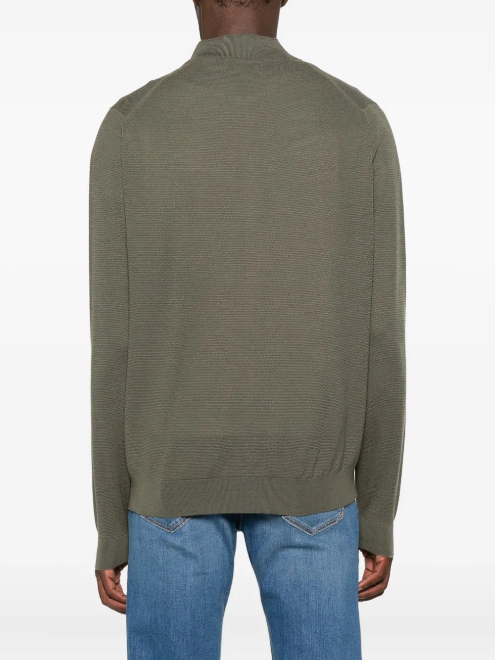 John Smedley Zipped Cardigan In Brown