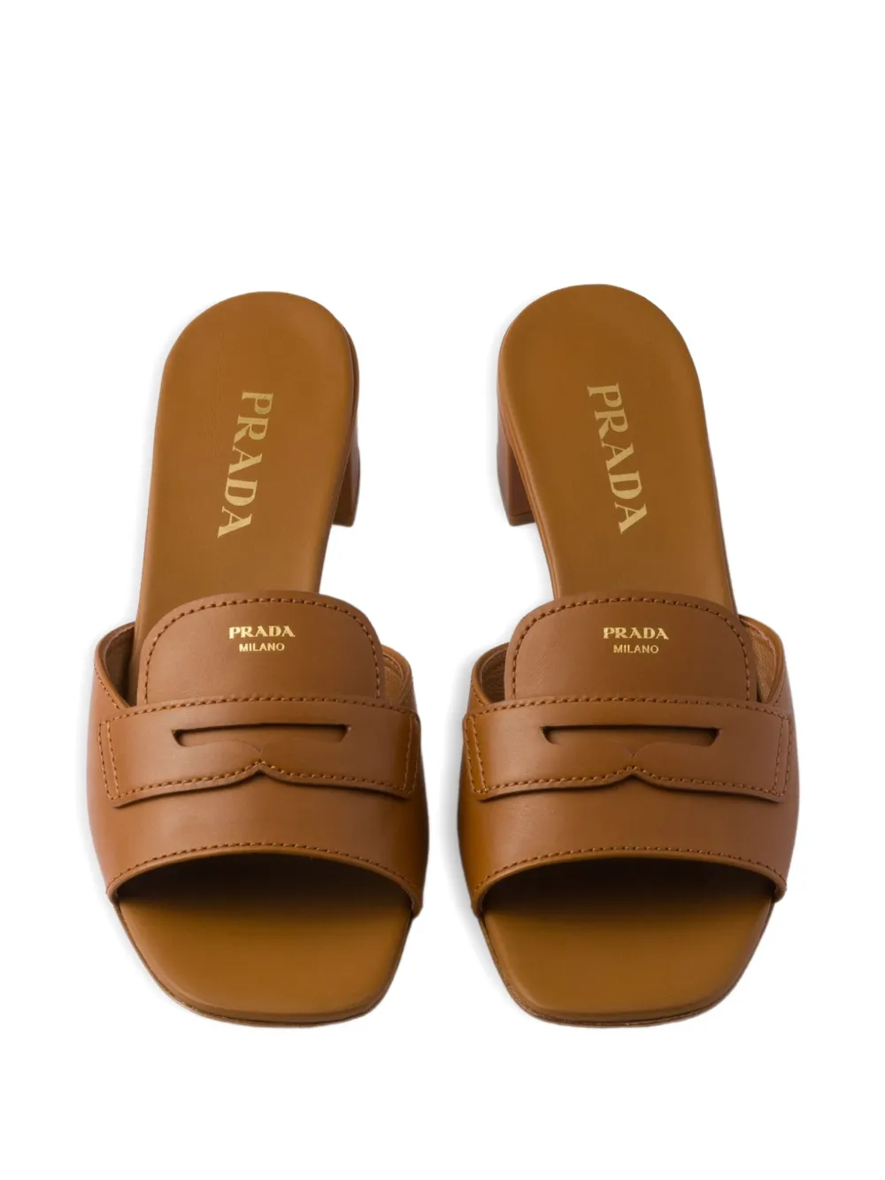 Prada leather sandals Brown
