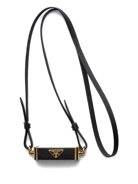 Prada triangle-logo leather smartphone case