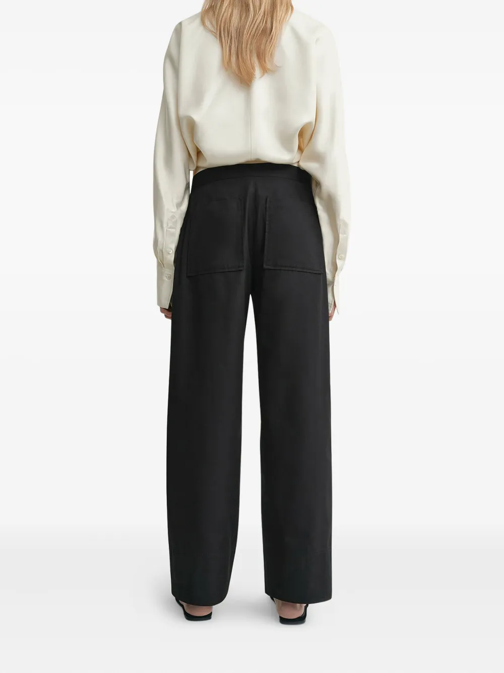 TOTEME asymmetric wrap shirt Wit
