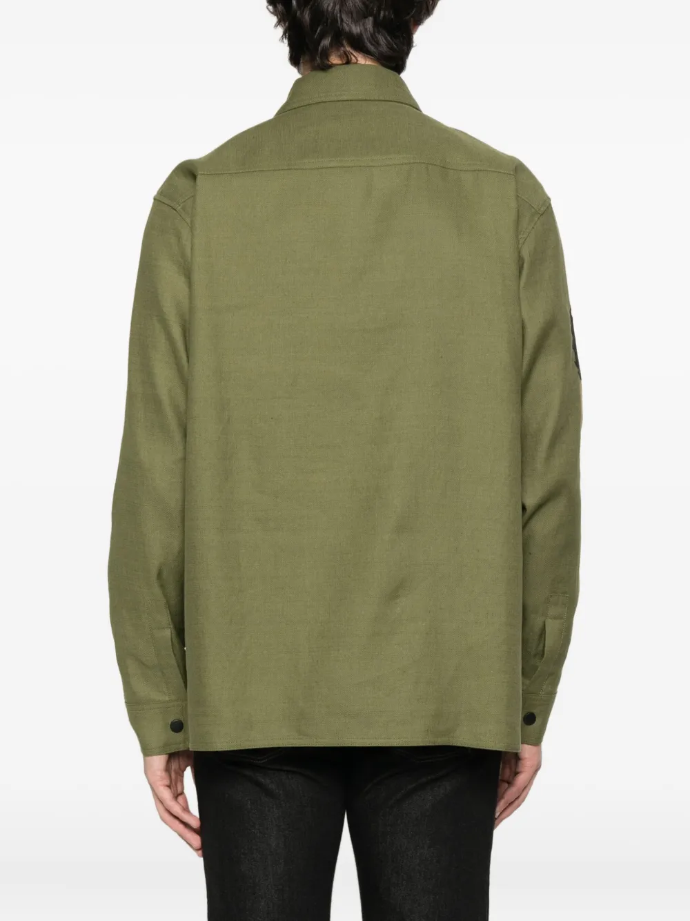 Balmain Overhemd met geborduurde patch Groen