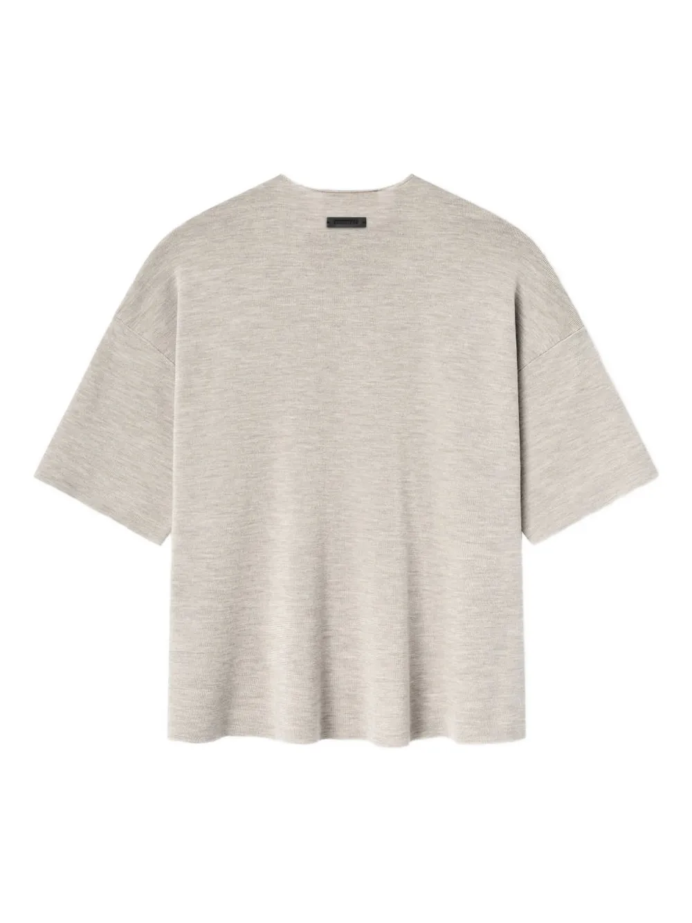 FEAR OF GOD ESSENTIALS "Heather Stone" T-shirt van merinowol met korte mouwen Grijs