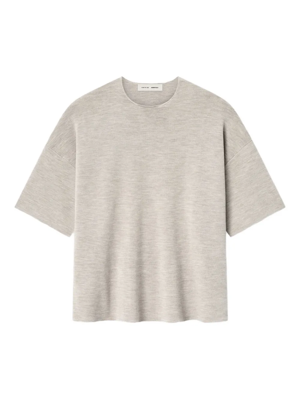Essentials Merino Short-sleeve "heather Stone" T-shirt