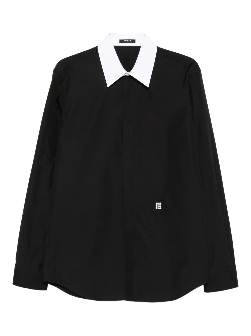 Balmain Overhemd met contrasterende kraag Zwart