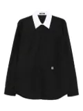 Balmain contrast-collar shirt - Black