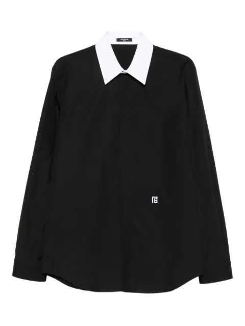 Balmain playera tipo polo con cuello en contraste