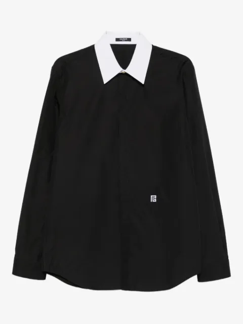 Balmain chemise à col contrastant