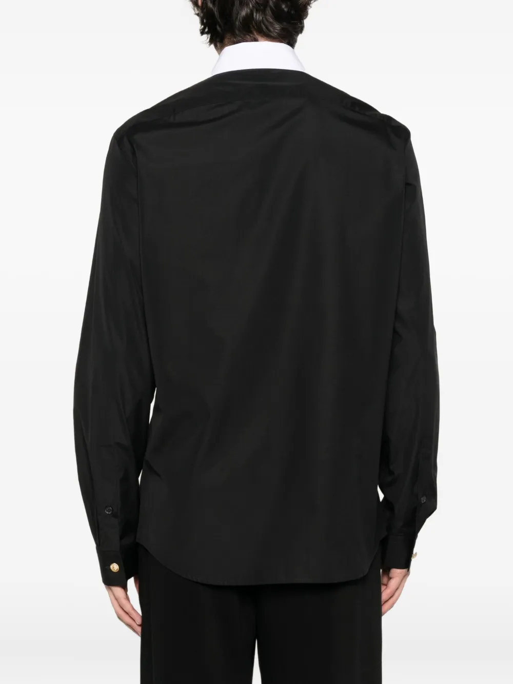 Balmain Overhemd met contrasterende kraag Zwart