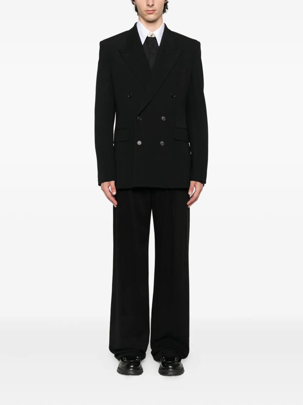 Balmain Overhemd met contrasterende kraag Zwart