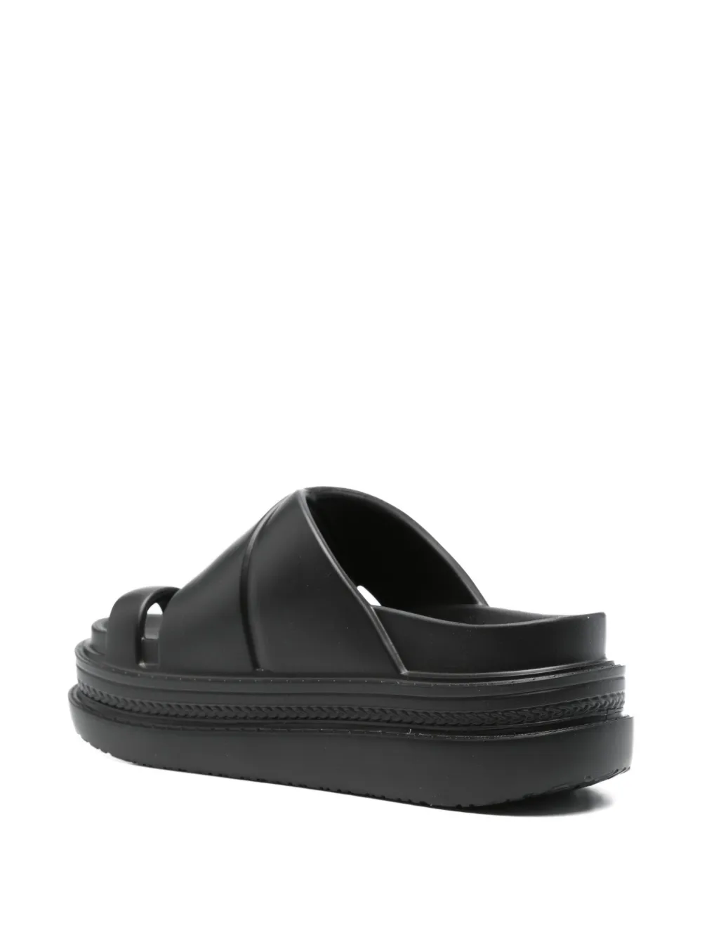 sacai Sandalen met gekruiste bandjes en plateauzool Zwart