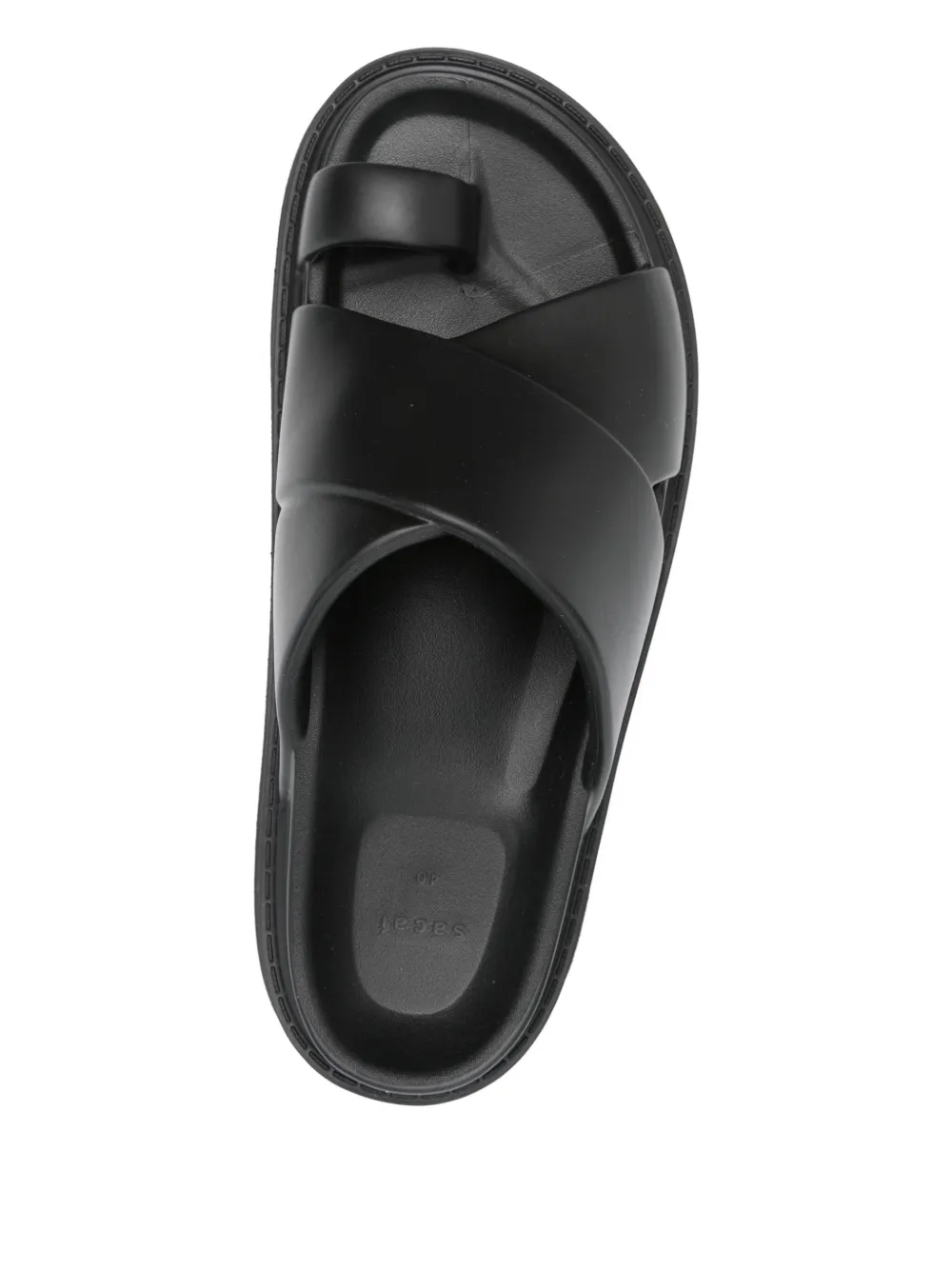 sacai Sandalen met gekruiste bandjes en plateauzool Zwart