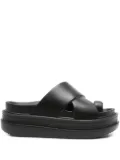 sacai cross-strap platform sandals - Black