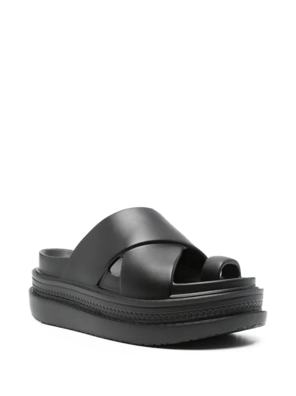 sacai Sandals - BLACK サイズ38 Sacai cross-strap Platform Sandals | Black | FARFETCH