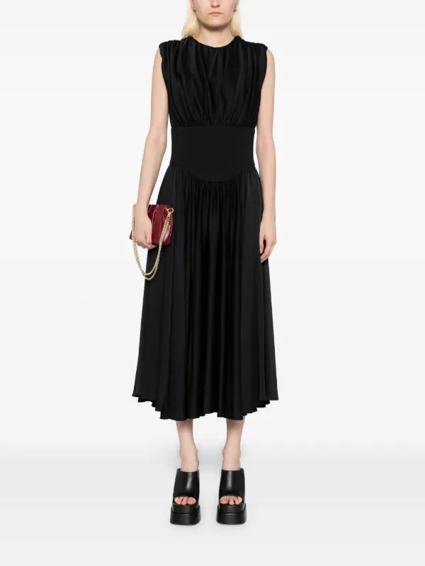 Amsale back-crepe Corset Dress | Black