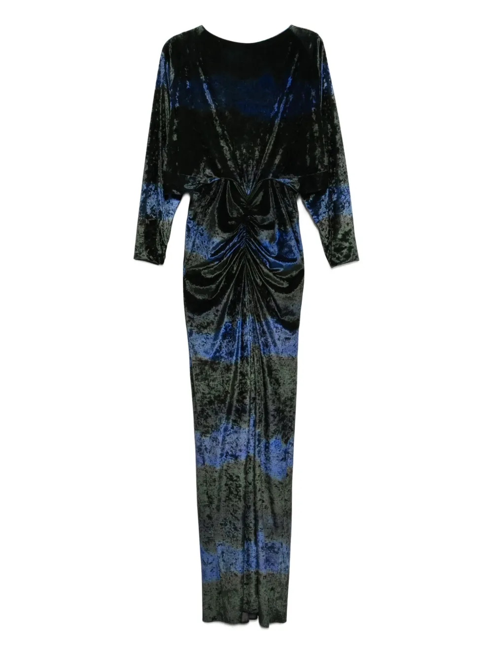 ombre -lvet long-sleeves gown