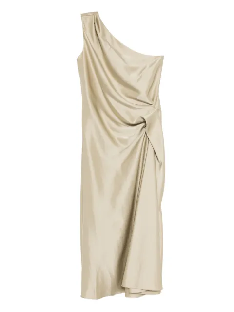 Amsale Satin one-shoulder dress
