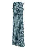 Amsale Satin checked gown - Purple